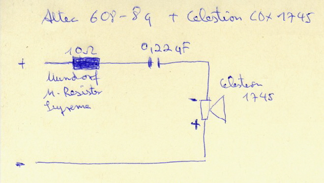 Altec 604-8G und Celestion 1745 mit 6 db - Weiche