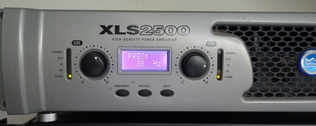 Crown XLS 2500 Bridge Mode Subwoofer 88Hz