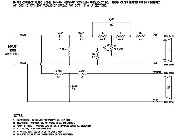 Frequenzweiche Altec 604-8H und 8G