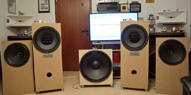 Omnes Audio cx15 mit 21 zoll Dipol Subwoofer vs Altec Lansing 604-8G